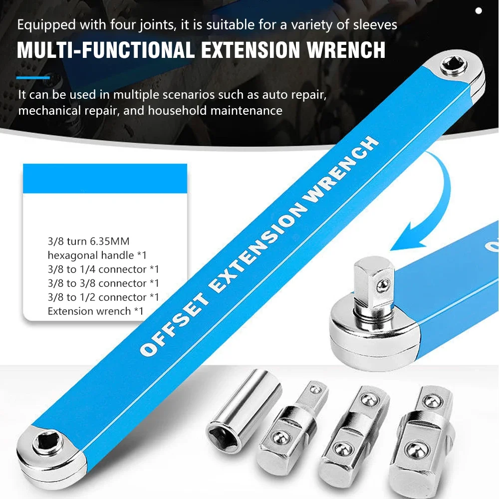 Нулевой смещенный удлинительный ключ, профессиональный плотный космический инструмент, набор домашних инструментов для авторемонта и сноса для трудно досягаемости
Нулевой смещенный удлинительный ключ, профессиональный плотный космический инструмент, набор домашних инструментов для авторемонта и сноса для трудно досягаемости