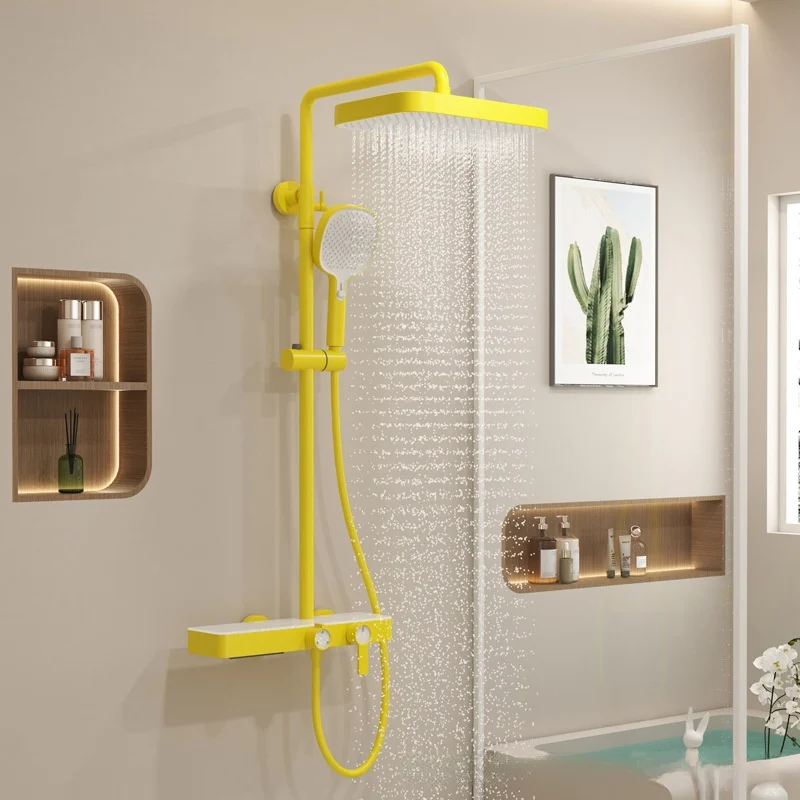 High-End Chrome Thermostat Shower Set Modern Design Brass Bathroom System Jet Soft Rain Hot Cold Mixing Slide Bar Shower Faucet
High-End Chrome Thermostat Shower Set Modern Design Brass Bathroom System Jet Soft Rain Hot Cold Mixing Slide Bar Shower Faucet