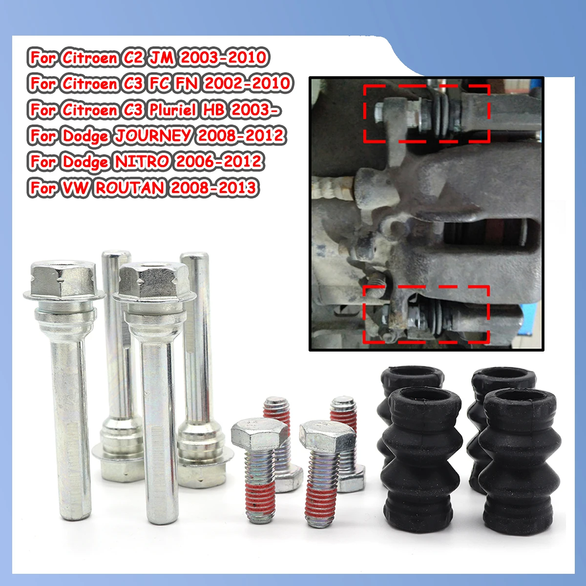 Brake Caliper Cylinder Slider Guide Pin Rubber Boot Seal Kit For Citroen C2 JM C3 FC FN Pluriel HB Dodge JOURNEY NITRO VW ROUTAN
Brake Caliper Cylinder Slider Guide Pin Rubber Boot Seal Kit For Citroen C2 JM C3 FC FN Pluriel HB Dodge JOURNEY NITRO VW ROUTAN