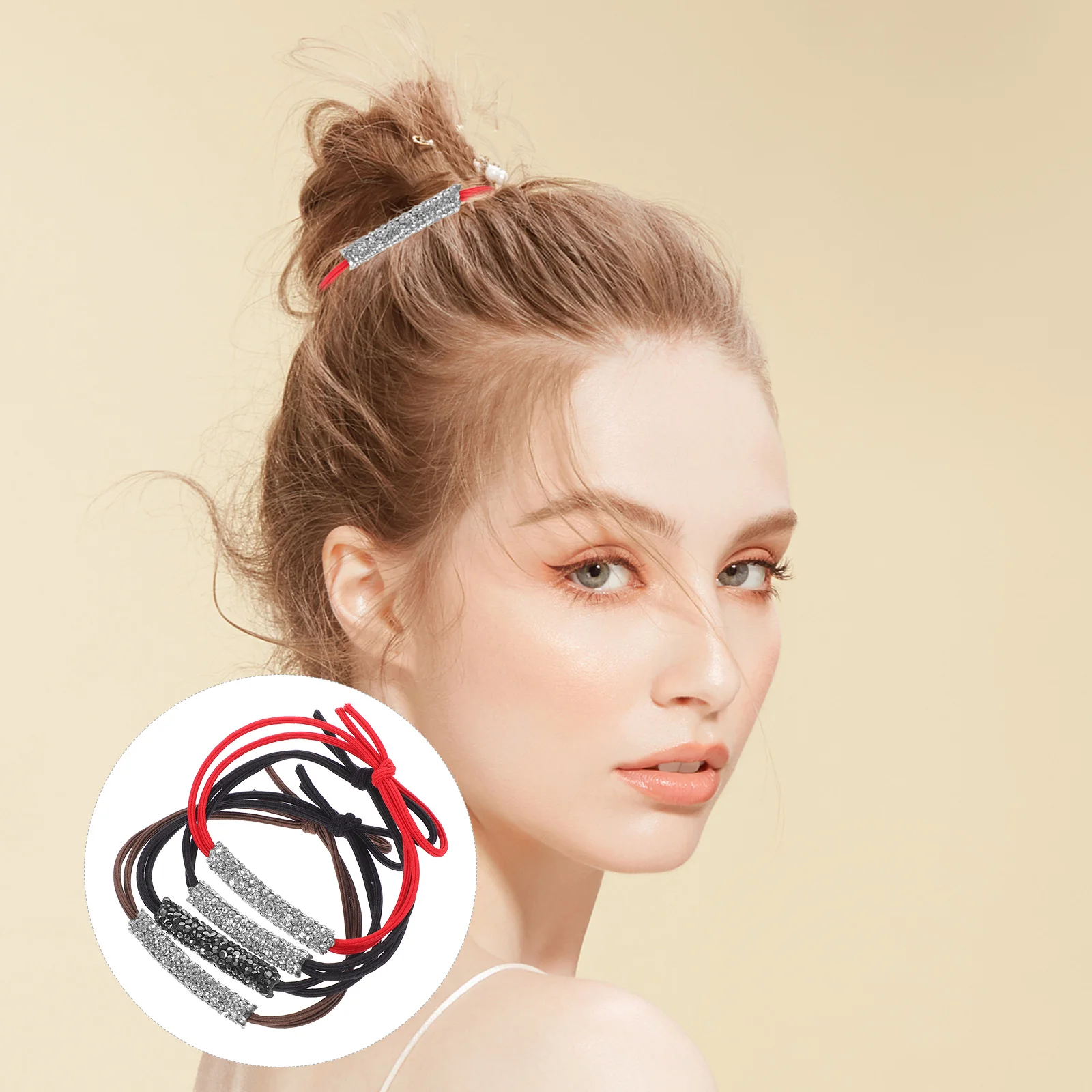 4Pcs Rhinestone Hair Ties Clear Elastic Bands High Elasticity Ponytail Holders Girls Accessories Hair Decorations
4Pcs Rhinestone Hair Ties Clear Elastic Bands High Elasticity Ponytail Holders Girls Accessories Hair Decorations