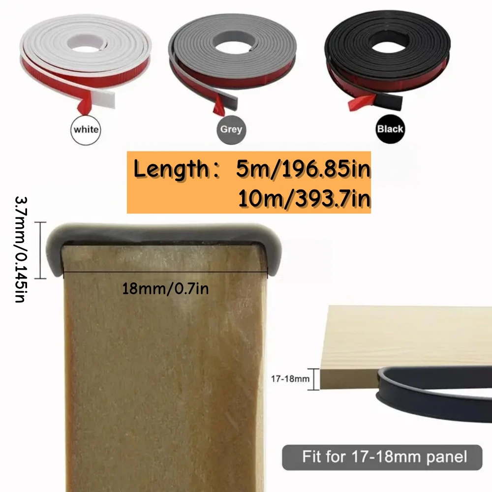 1roll 5m/10mX18mm U-Shaped Self-Adhesive Edge Banding Tape,Flexible PVC Furniture Edge Trim for Cabinet,Table,Desk,Shelf
1roll 5m/10mX18mm U-Shaped Self-Adhesive Edge Banding Tape,Flexible PVC Furniture Edge Trim for Cabinet,Table,Desk,Shelf