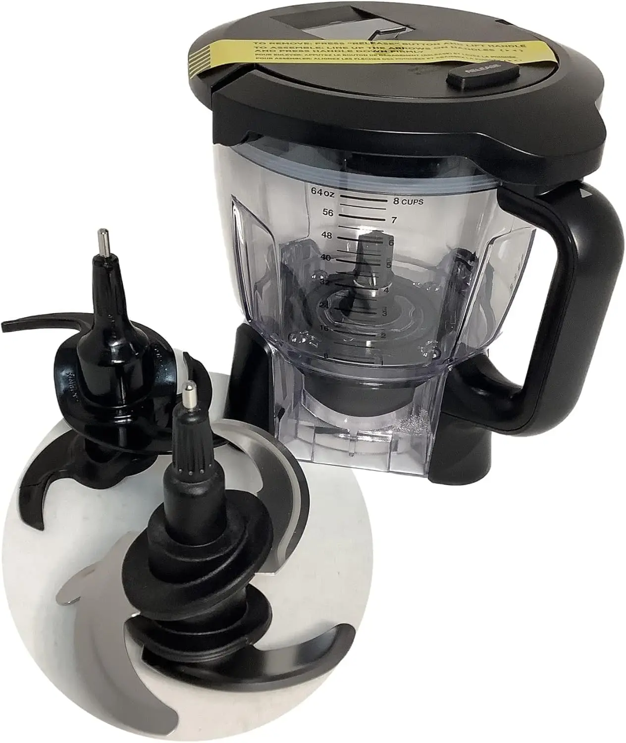 64oz Food Processor Bowl Locking Lid Blade Kit for Ninja Auto-iQ Duo Blenders - Check Compatibility
64oz Food Processor Bowl Locking Lid Blade Kit for Ninja Auto-iQ Duo Blenders - Check Compatibility