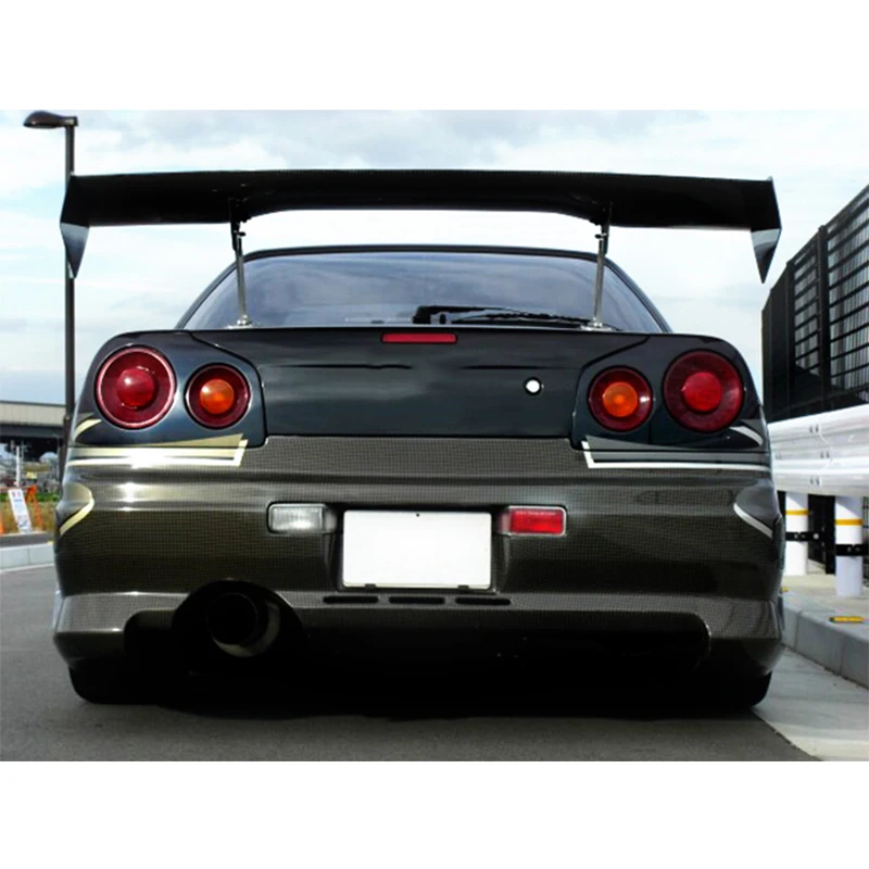 Для nissan Skyline R34 Carbon Fiber Auto Select задний спойлер GT 
Для nissan Skyline R34 Carbon Fiber Auto Select задний спойлер GT
