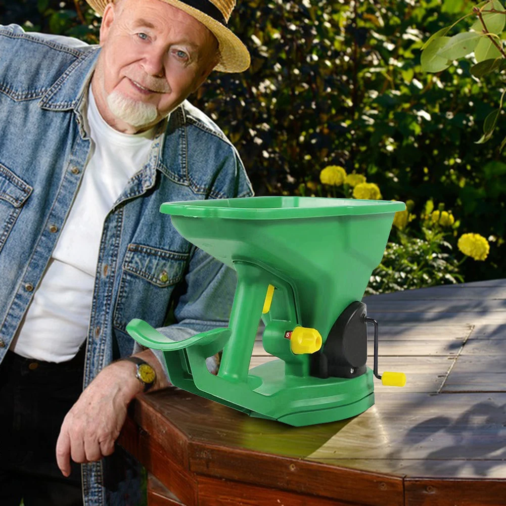 Ручной разбрасыватель семян Ручной разбрасыватель Регулируемый ручной инструмент для удобрений Дозатор семян для семян травы Каменная соль
Ручной разбрасыватель семян Ручной разбрасыватель Регулируемый ручной инструмент для удобрений Дозатор семян для семян травы Каменная соль