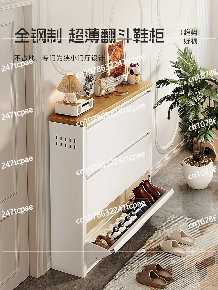 Ultra-thin steel tipping bucket shoe cabinet, indoor integration at the entrance of the home, wall-to-wall entrance cabinet
Ultra-thin steel tipping bucket shoe cabinet, indoor integration at the entrance of the home, wall-to-wall entrance cabinet