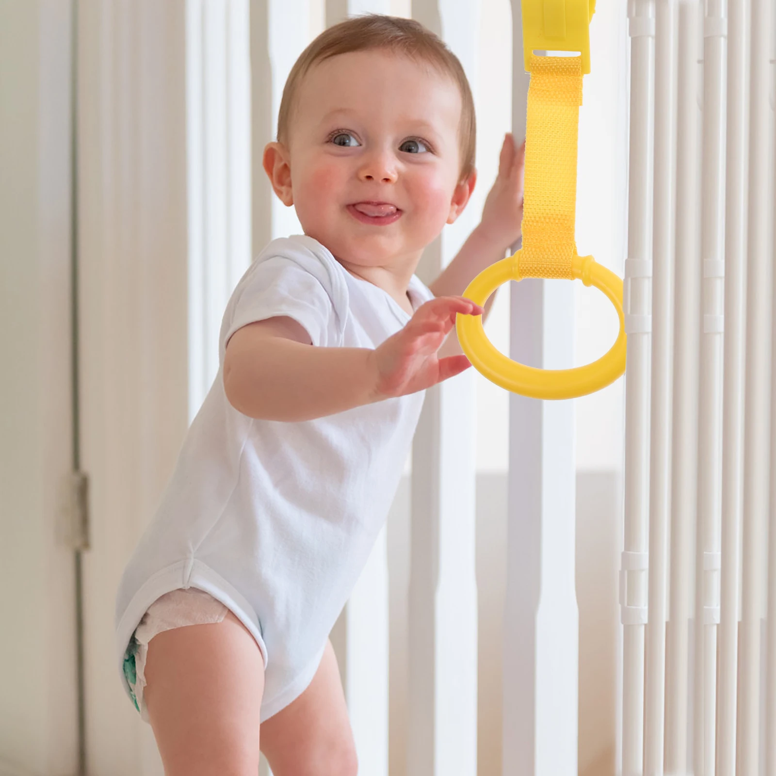4 Pcs Baby Stand up Rings Pull Ring Durable Smooth Practical Lightweight Walking Training Tool Colorful Develops
4 Pcs Baby Stand up Rings Pull Ring Durable Smooth Practical Lightweight Walking Training Tool Colorful Develops