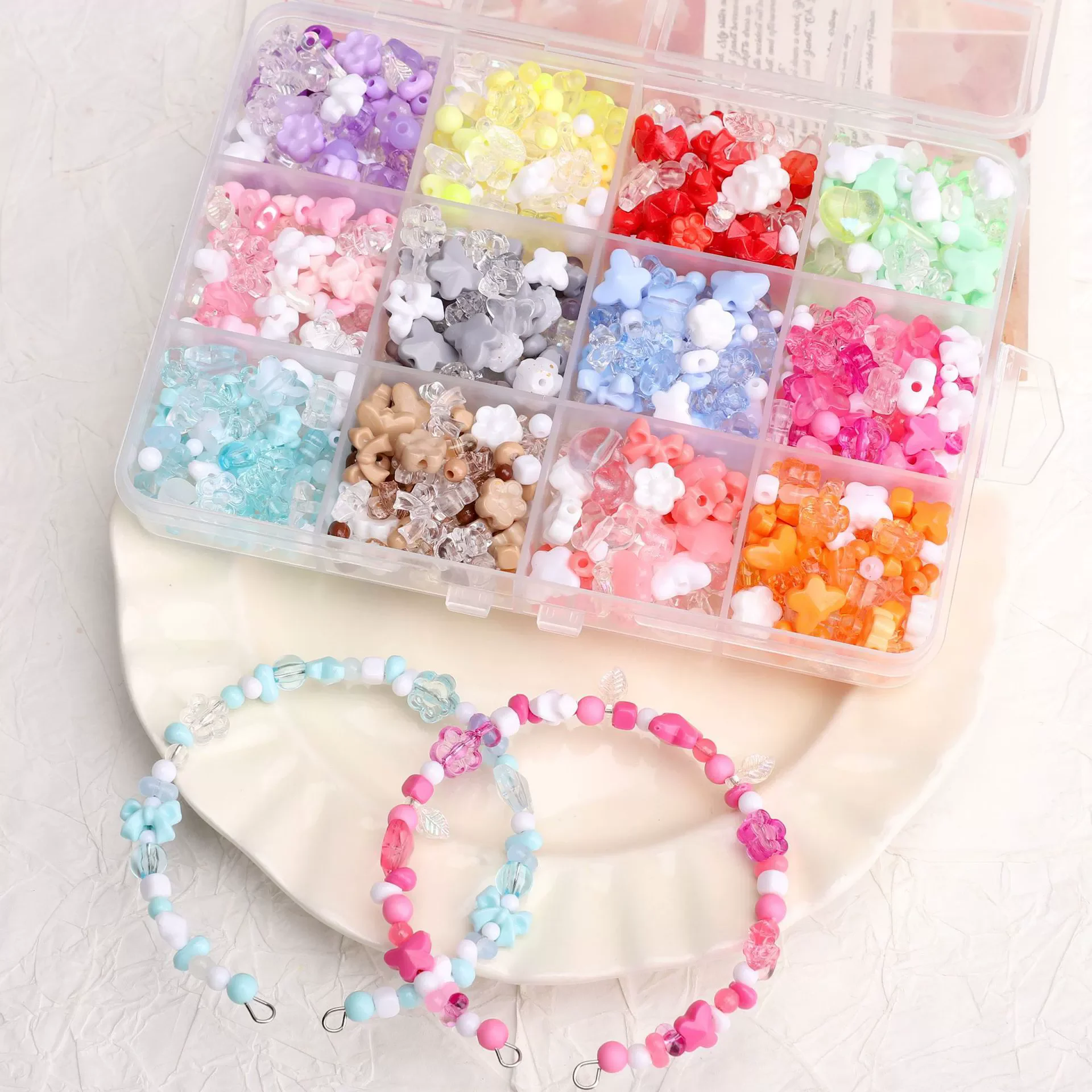 Набор акриловых бусин-бабочек и цветов в ассортименте, свободные бусины-разделители для изготовления браслетов, цепочек для телефонов, украшений ручной работы
Набор акриловых бусин-бабочек и цветов в ассортименте, свободные бусины-разделители для изготовления браслетов, цепочек для телефонов, украшений ручной работы
