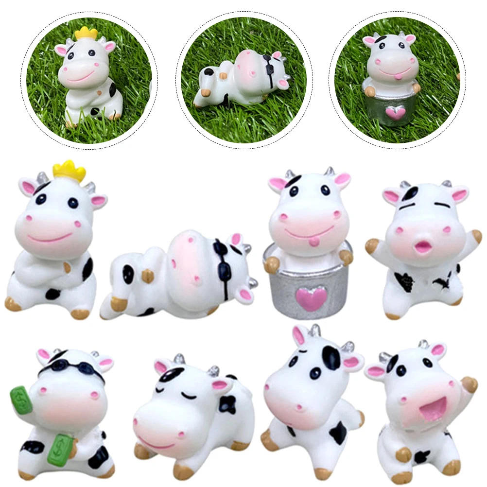 8pcs 8 Pieces Cow Figurines Resin Crafts Mini Garden Decorations Cartoon Statues Lawn Accessories Durable Collectibles
8pcs 8 Pieces Cow Figurines Resin Crafts Mini Garden Decorations Cartoon Statues Lawn Accessories Durable Collectibles