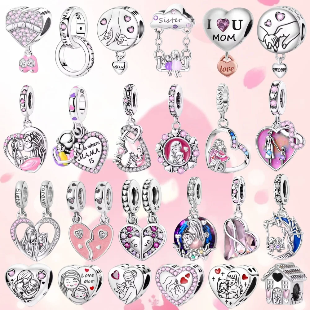 925 Sterling Silver Original Charm Bead Mother's Day Love Heart Family Charm Bead Pendant Fits Bracelet Womens Jewelry Gifts
925 Sterling Silver Original Charm Bead Mother's Day Love Heart Family Charm Bead Pendant Fits Bracelet Womens Jewelry Gifts