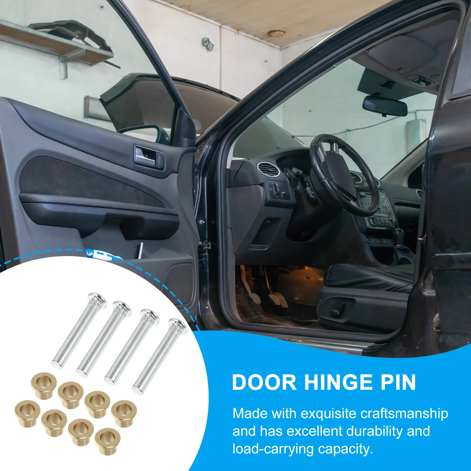 4Pcs Professional Car Door Hinge Repair Kit Aluminum Alloy Hinge Pins Heavy Duty Long Life Simple Installation Perfect Oem Fit
4Pcs Professional Car Door Hinge Repair Kit Aluminum Alloy Hinge Pins Heavy Duty Long Life Simple Installation Perfect Oem Fit
