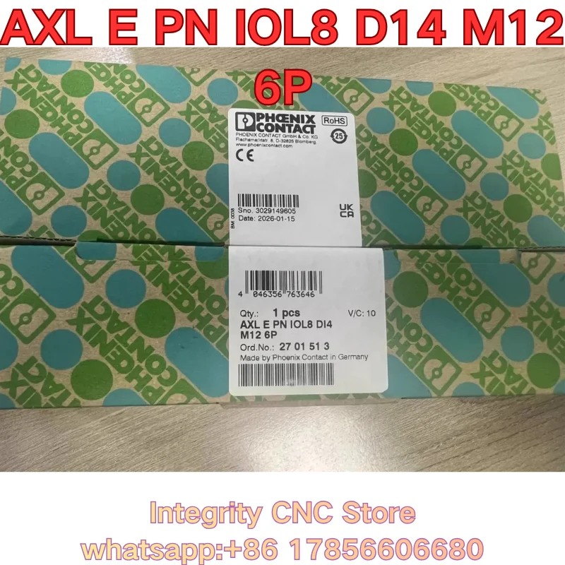 New AXL E PN IOL8 D14 M12 6P PLC module 2701513
New AXL E PN IOL8 D14 M12 6P PLC module 2701513