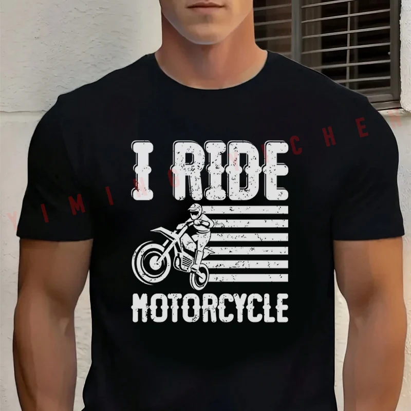 I Ride Motorcycle Graphic T-Shirt Men‘s Cotton Summer Short-sleeved Casual Streetwear Tops Tee
I Ride Motorcycle Graphic T-Shirt Men‘s Cotton Summer Short-sleeved Casual Streetwear Tops Tee