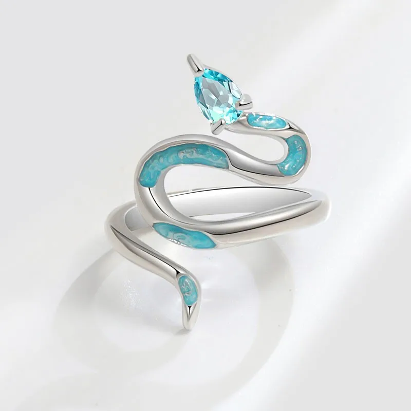 Silver Color Blue Zircon Snake Rings for Women Men 2025 New Trend Creative Ring Statement Party Jewelry Gifts Wholesale
Silver Color Blue Zircon Snake Rings for Women Men 2025 New Trend Creative Ring Statement Party Jewelry Gifts Wholesale
