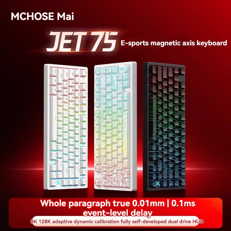 MCHOSE Jet 75 Magnetic Axis Mechanical Keyboard Customized Wired RGB Hot Swap Gasket Ergonomics E-sports Gaming Office Keyboard
MCHOSE Jet 75 Magnetic Axis Mechanical Keyboard Customized Wired RGB Hot Swap Gasket Ergonomics E-sports Gaming Office Keyboard
