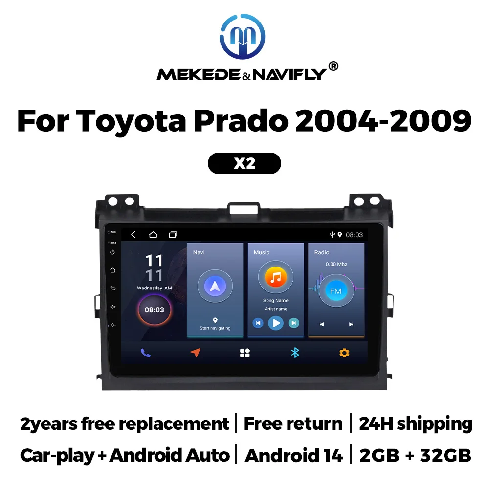 MEKEDE 24h Shipping For Toyota Land Cruiser Prado 120 LC120 2004 - 2009 Android Touch Screen Car Radio GPS DVR Head Unit BT WIFI
MEKEDE 24h Shipping For Toyota Land Cruiser Prado 120 LC120 2004 - 2009 Android Touch Screen Car Radio GPS DVR Head Unit BT WIFI