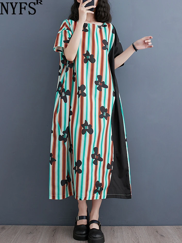 NYFS 2023 Summer New Office Lady Woman Dress Vestidos Robe Elbise Loose Plus Size Fashion Print Short Sleeve Long Dresses
NYFS 2023 Summer New Office Lady Woman Dress Vestidos Robe Elbise Loose Plus Size Fashion Print Short Sleeve Long Dresses