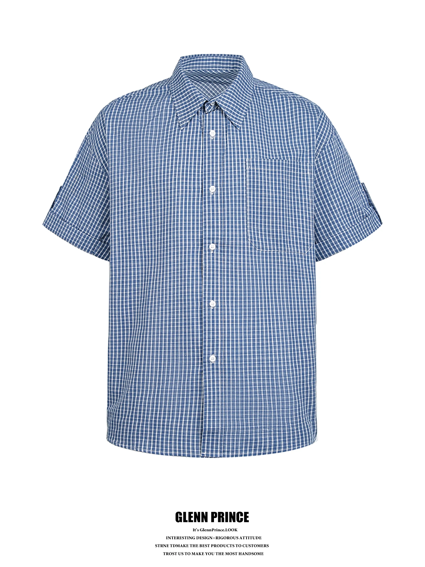 Blue Plaid Short Sleeve Cotton Shirt Men's Summer Casual Shirt Roll up Sleeve Japanese Style Comfortable Breathable Shirt
Blue Plaid Short Sleeve Cotton Shirt Men's Summer Casual Shirt Roll up Sleeve Japanese Style Comfortable Breathable Shirt