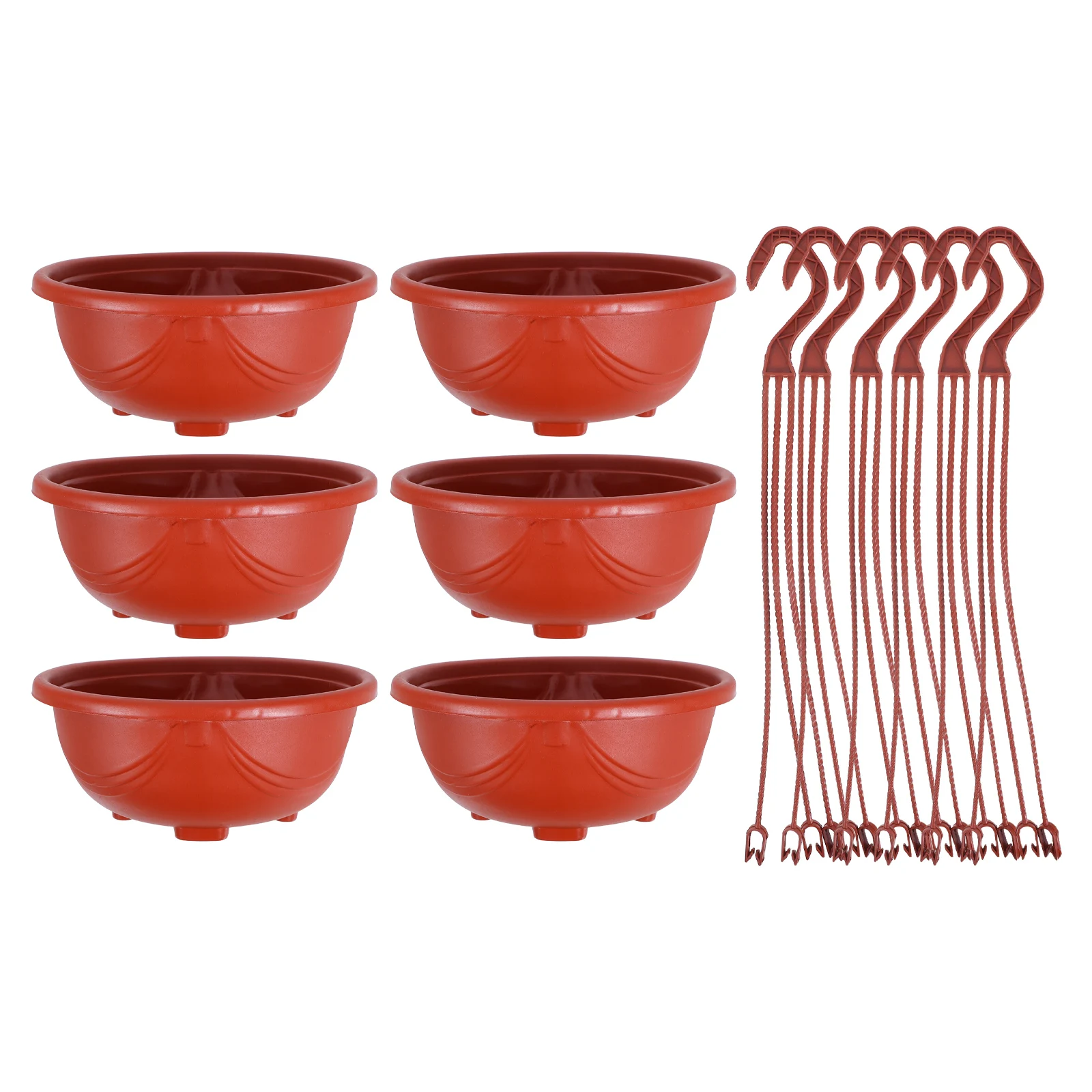 6 set Plastic Flower Pot Large Hanging Planter Chain for Indoor Green Plants Decor Balcony Reusable Durable Pothos
6 set Plastic Flower Pot Large Hanging Planter Chain for Indoor Green Plants Decor Balcony Reusable Durable Pothos