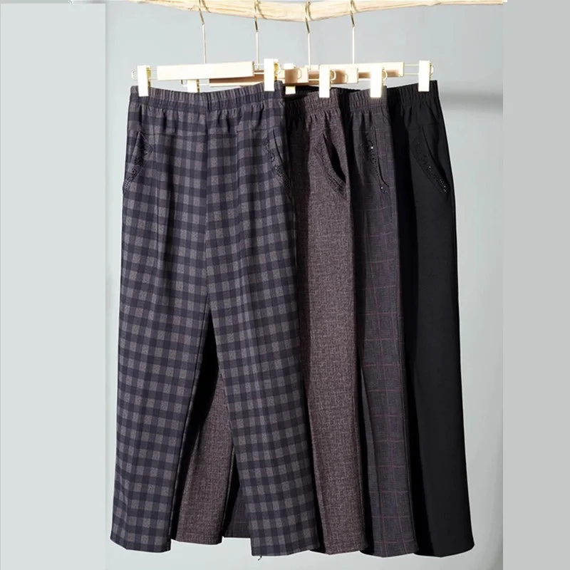 Middle aged mother Loose Trousers 6xl Spring Autumn Stretch Straight leg Pants High waisted Women's Casual Ankle length pants
Middle aged mother Loose Trousers 6xl Spring Autumn Stretch Straight leg Pants High waisted Women's Casual Ankle length pants