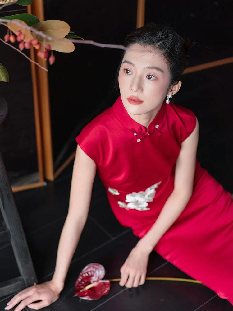 Ele New Chinese Sle Orchid Wedding Dr Red Engagement Ceremony Dr Original Design for Brides
Ele New Chinese Sle Orchid Wedding Dr Red Engagement Ceremony Dr Original Design for Brides