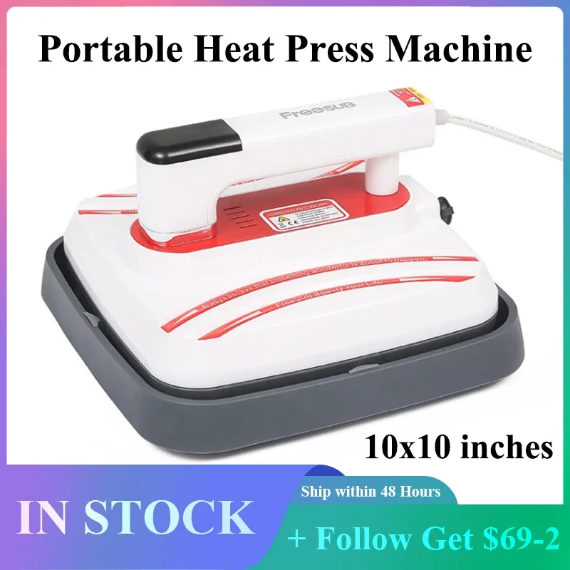 Portable Heat Press Machine 10x10" For T-shirts Clothes Bags Temperature Adjustable Vinyl Film Printing Machine
Portable Heat Press Machine 10x10" For T-shirts Clothes Bags Temperature Adjustable Vinyl Film Printing Machine