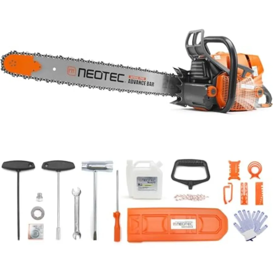 92cc Gas Chainsaw with 24 inch Bar,2-Cycle Power 5.2KW 7HP Chain Saws for Wood Cutting,All Parts Fit for MS660 G660
92cc Gas Chainsaw with 24 inch Bar,2-Cycle Power 5.2KW 7HP Chain Saws for Wood Cutting,All Parts Fit for MS660 G660