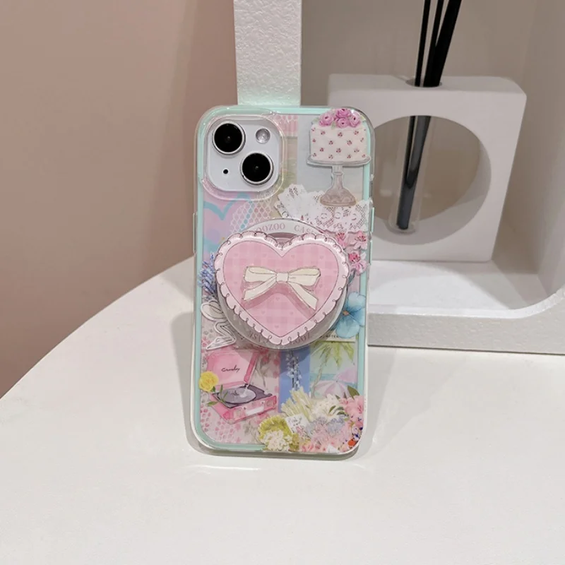 Магнитная подставка для телефона с сердечком и дугой для IPhone 15, 16, 17, чехол для беспроводной зарядки Magsafe, держатель, милый корейский дизайн
Магнитная подставка для телефона с сердечком и дугой для IPhone 15, 16, 17, чехол для беспроводной зарядки Magsafe, держатель, милый корейский дизайн