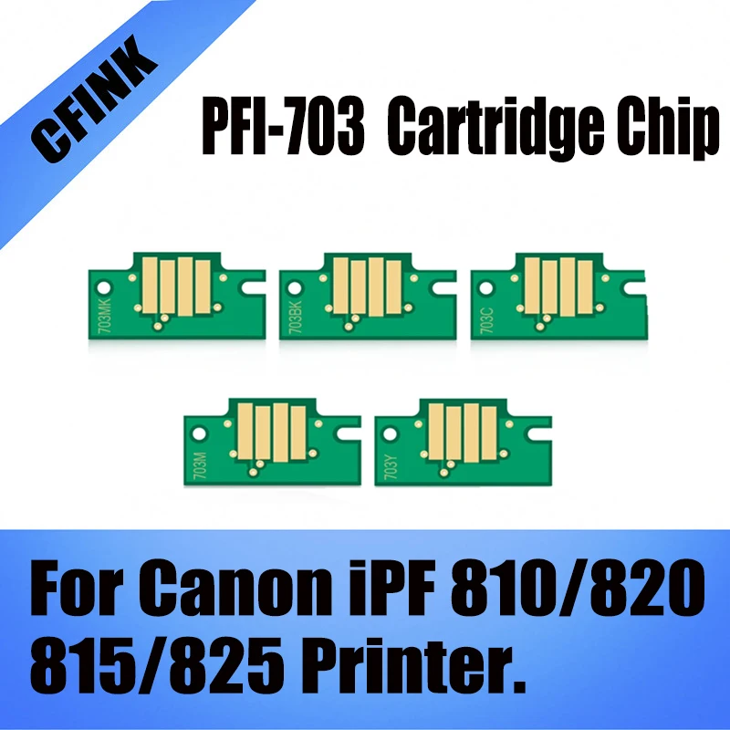 PFI-703 PFI703 Permanent Cartridge Chip For Canon imagePROGRAF iPF810 iPF815 iPF820 iPF825 Printer Reset Chips - MBK BK C M Y
PFI-703 PFI703 Permanent Cartridge Chip For Canon imagePROGRAF iPF810 iPF815 iPF820 iPF825 Printer Reset Chips - MBK BK C M Y
