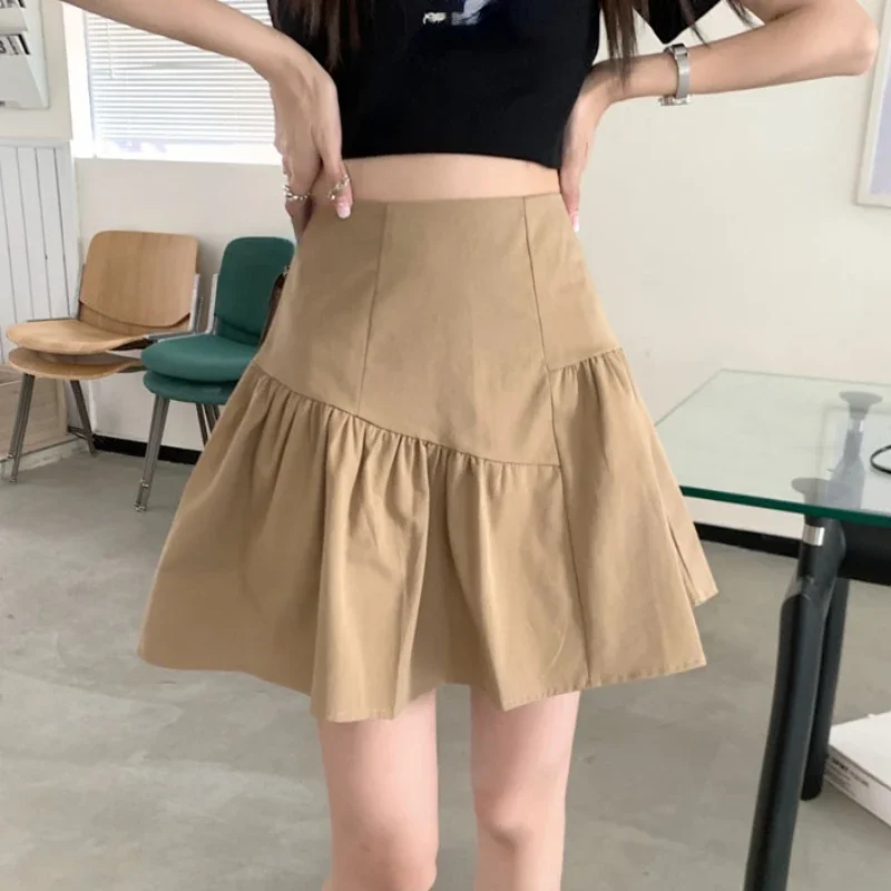 Spring Summer Women High Waisted Ruffled Khaki Black A Line Skirt , Woman Clothes Irregular Sweet Ladies Skirts
Spring Summer Women High Waisted Ruffled Khaki Black A Line Skirt , Woman Clothes Irregular Sweet Ladies Skirts