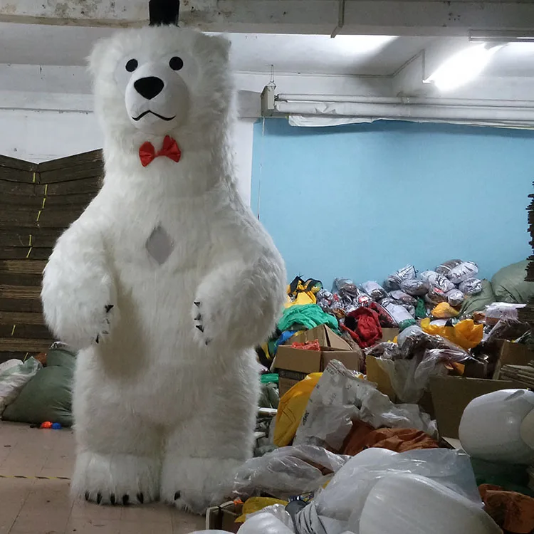 Smile White Plush Polar Bear Inflatable Mascot Costume Polar Bear Cartoon Doll Clothing Adults Halloween Christmas Accessories
Smile White Plush Polar Bear Inflatable Mascot Costume Polar Bear Cartoon Doll Clothing Adults Halloween Christmas Accessories