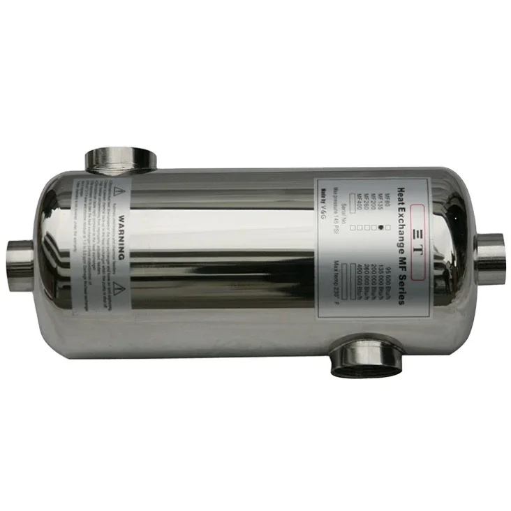 Factory wholesale stainless steel shell and tube pool heat exchanger water for swimming
Factory wholesale stainless steel shell and tube pool heat exchanger water for swimming
