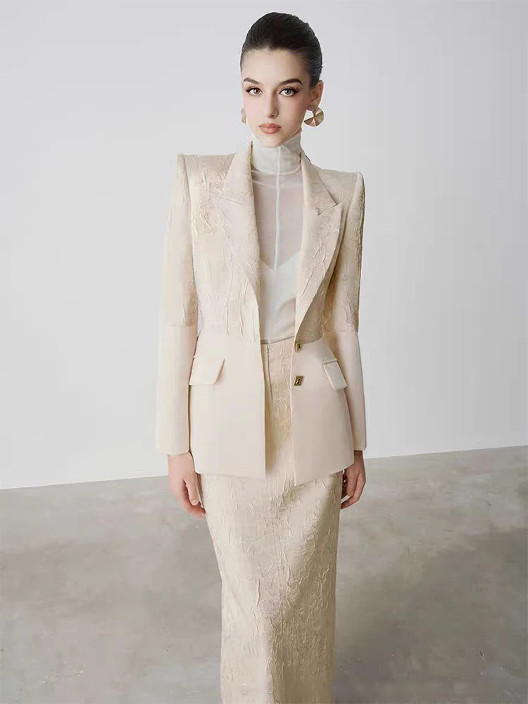 Elegant Floral Embroidery Waist-Cinching Suit Jacket And Slimming Skirt Two-Piece Set for Women Stylish Fashionable Work...
Elegant Floral Embroidery Waist-Cinching Suit Jacket And Slimming Skirt Two-Piece Set for Women Stylish Fashionable Work...