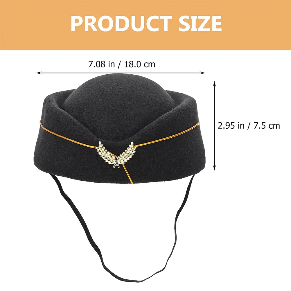 2Pcs Stewardess Hat Airline Attendant Cap Cosplay Uniform Hat Party Costume Decor Elegance Nobility Flight Attendant Accessories
2Pcs Stewardess Hat Airline Attendant Cap Cosplay Uniform Hat Party Costume Decor Elegance Nobility Flight Attendant Accessories