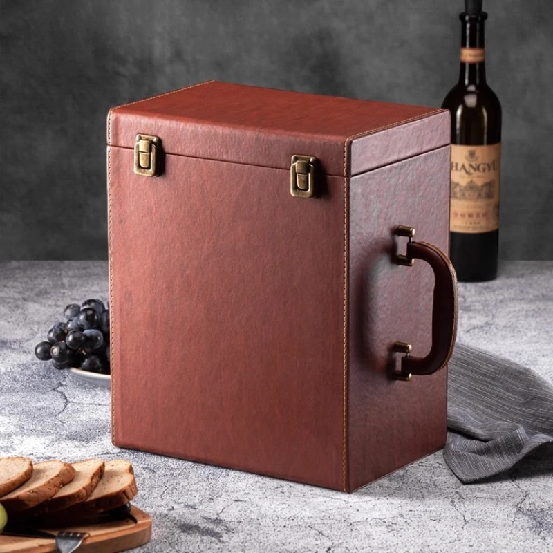 Luxury Six-Bottle Gift Box, Packaging Case, Portable Carrier, Soft Padded 6-Bottle Tote for Parties
Luxury Six-Bottle Gift Box, Packaging Case, Portable Carrier, Soft Padded 6-Bottle Tote for Parties