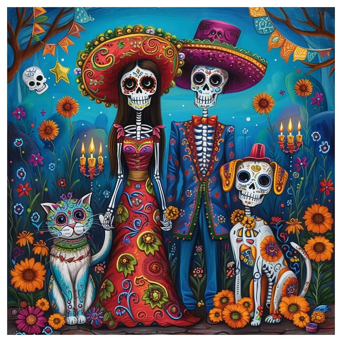 500PCS/1024 PCS Jigsaw Puzzles Skeletons Couple Horror Challenging Family Activity Game for Bedroom Home Decor Gift
500PCS/1024 PCS Jigsaw Puzzles Skeletons Couple Horror Challenging Family Activity Game for Bedroom Home Decor Gift