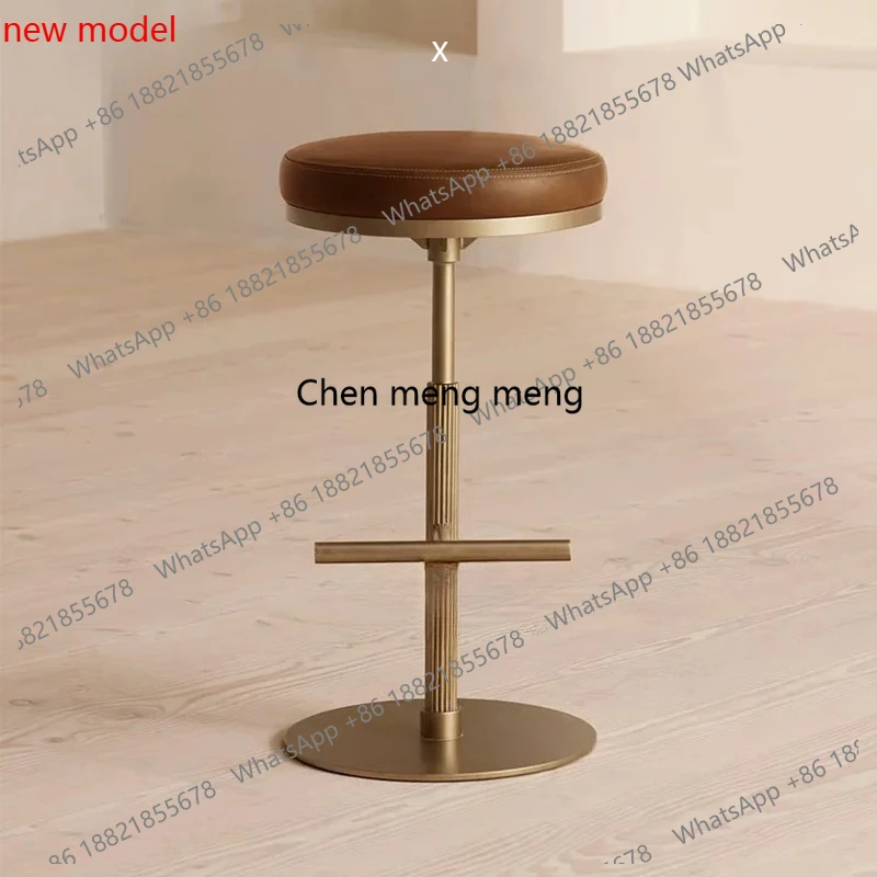 Modern simple light luxury stainless steel metal bar chair bar café leather bar chair front desk high stool
Modern simple light luxury stainless steel metal bar chair bar café leather bar chair front desk high stool
