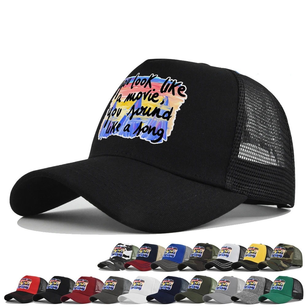Summertime Printed Cap Letter Mesh Breathable Hat Women Men Baseball Cap Sunshade Outdoor Sports Cycling Travel Sun Hat Dad Hat
Summertime Printed Cap Letter Mesh Breathable Hat Women Men Baseball Cap Sunshade Outdoor Sports Cycling Travel Sun Hat Dad Hat