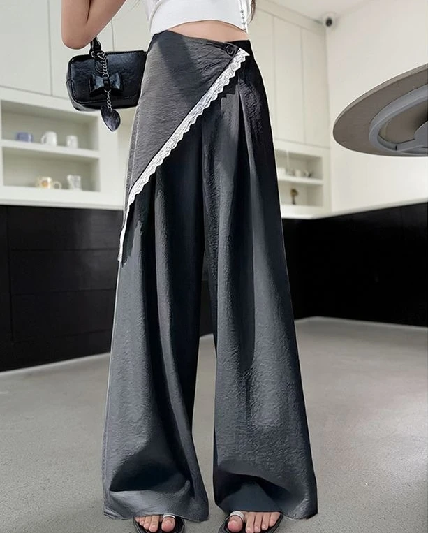 Girls Summer Autumn Long Pants 2025 New Korean Fashion Chic Casual Daily Lace Thin Breathable High-waist Wide Leg Pants
Girls Summer Autumn Long Pants 2025 New Korean Fashion Chic Casual Daily Lace Thin Breathable High-waist Wide Leg Pants