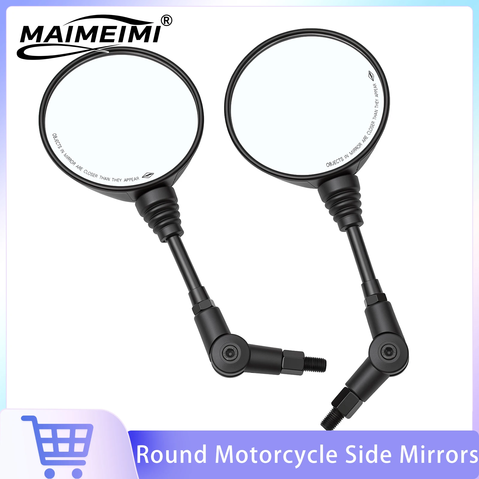 2PCS Round Motorcycle Black Universal Side Mirror Rearview Mirrors Anti-fall Left Right Side Mirror For Scooter E-Bike Mirror
2PCS Round Motorcycle Black Universal Side Mirror Rearview Mirrors Anti-fall Left Right Side Mirror For Scooter E-Bike Mirror