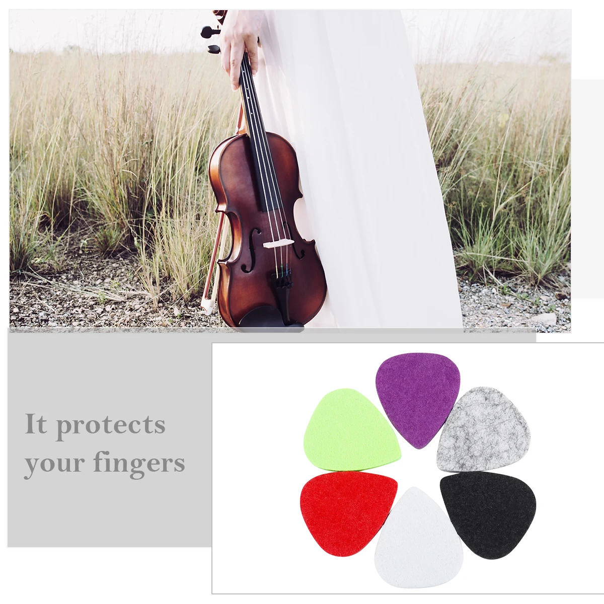 6 Pcs Guitar Plectrum Felt Material Durable Lightweight Guitar Ukulele Pick Plectrum Electric Bass Accessories
6 Pcs Guitar Plectrum Felt Material Durable Lightweight Guitar Ukulele Pick Plectrum Electric Bass Accessories