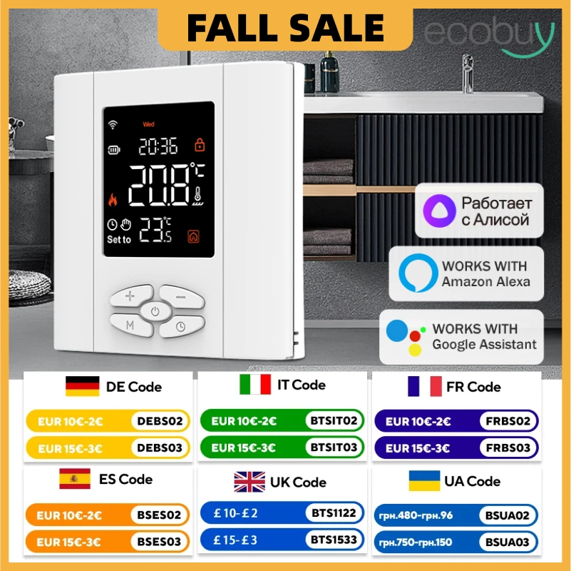 2025 New Tuya Smart Home Zigbee Thermostat Low Power Battery Termostst Gas Boiler Thermostat Zigbee Tuya Alexa Google Home Alice
2025 New Tuya Smart Home Zigbee Thermostat Low Power Battery Termostst Gas Boiler Thermostat Zigbee Tuya Alexa Google Home Alice