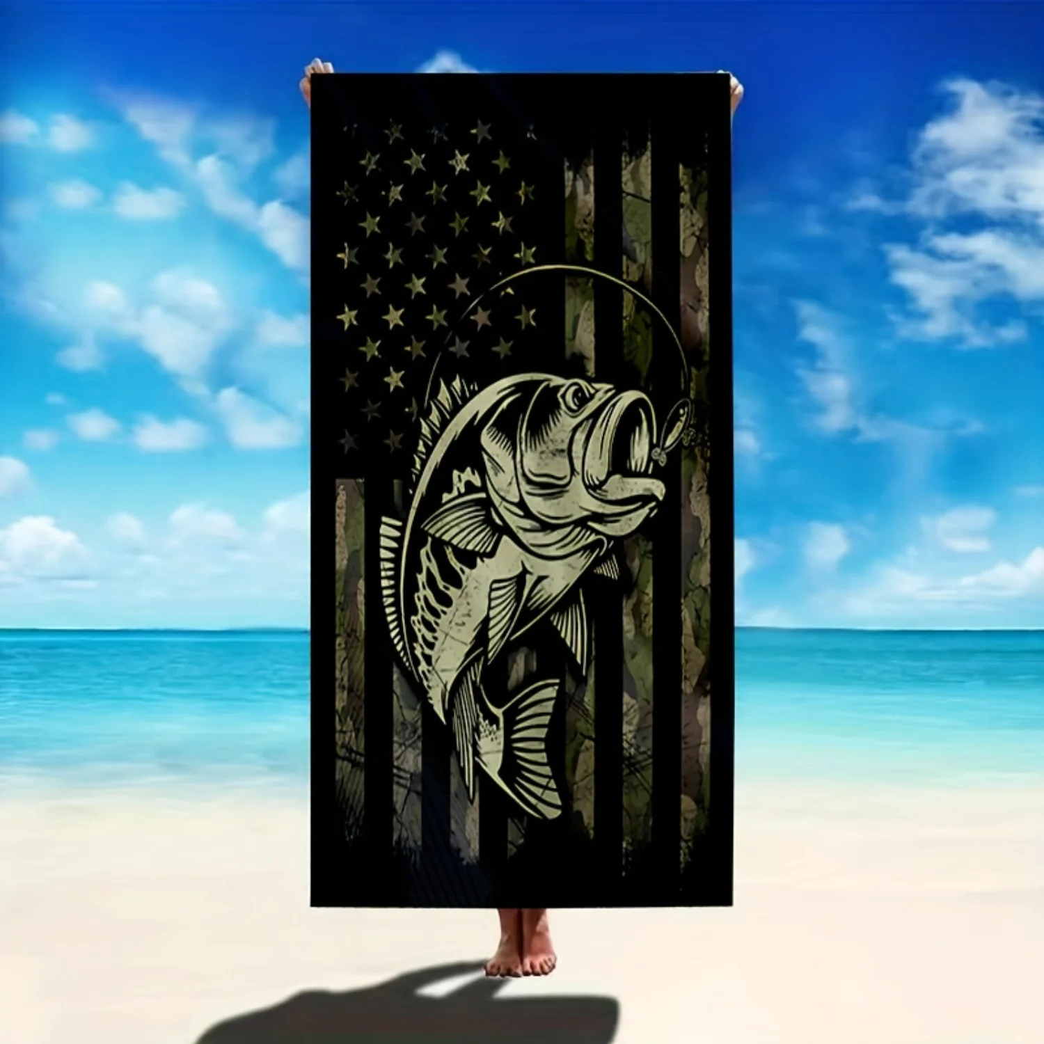 1pc & Fishing Pattern Beach Towel, Absorbent Beach Towel, Soft Beach Blanket, For Travel Camping Swimming Vacation, Beach , Gif
1pc & Fishing Pattern Beach Towel, Absorbent Beach Towel, Soft Beach Blanket, For Travel Camping Swimming Vacation, Beach , Gif