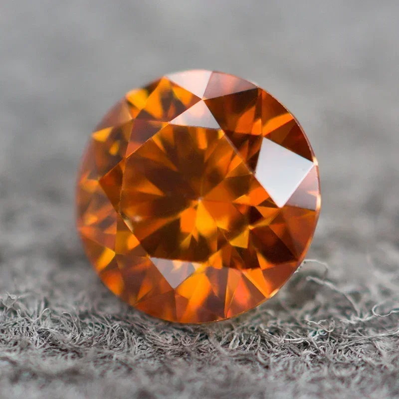 Orange Colored Moissanite Lab Diamond Round Cut Gemstone for DIY Ring Necklace Earrings Main Gift with GRA Certificate
Orange Colored Moissanite Lab Diamond Round Cut Gemstone for DIY Ring Necklace Earrings Main Gift with GRA Certificate