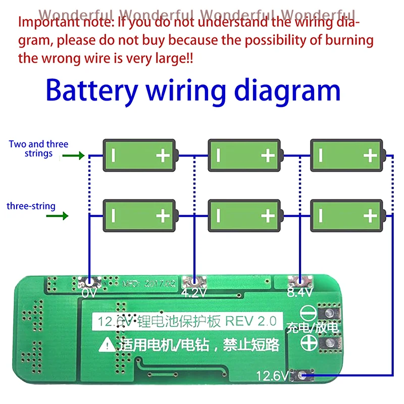 3S 20A Li-ion Battery 18650 Charger PCB BMS Protection Board 11.1V 12V 12.6V 59x20x3.4MM Module for Lithium Cell
3S 20A Li-ion Battery 18650 Charger PCB BMS Protection Board 11.1V 12V 12.6V 59x20x3.4MM Module for Lithium Cell