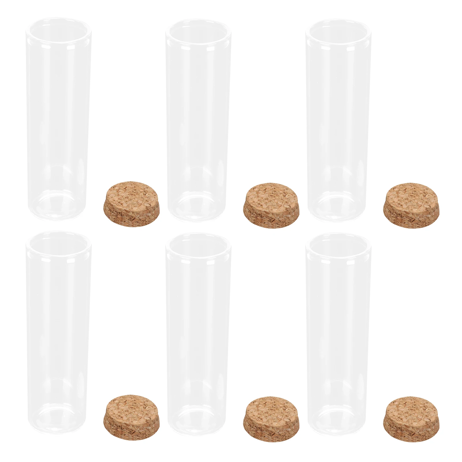 6pcs Glass Wooden Closures Transparent Containers Flower Storage Tubes With Cork Stoppers Jars Test Vials
6pcs Glass Wooden Closures Transparent Containers Flower Storage Tubes With Cork Stoppers Jars Test Vials