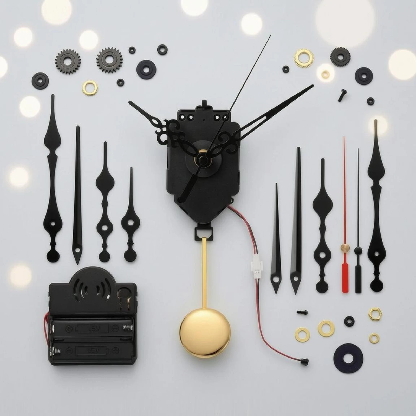 Jump Second Movement Black Plastic Clock Movement Accessory Kit
Jump Second Movement Black Plastic Clock Movement Accessory Kit