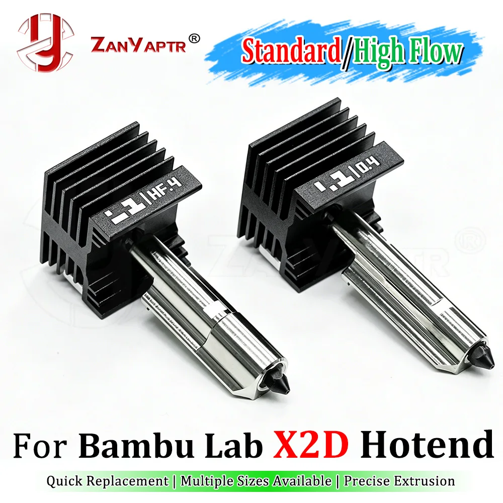 Hotend For Bambu Lab X2D Standard High Flow Hotend Nozzle 350°C High Temp Hardened Steel 3D Printer Hotend Replacement Parts
Hotend For Bambu Lab X2D Standard High Flow Hotend Nozzle 350°C High Temp Hardened Steel 3D Printer Hotend Replacement Parts