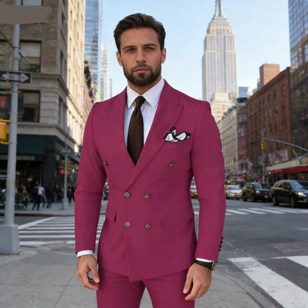 Мужской смокинг, деловой деловой костюм из 2 предметов, двубортный пиджак с остроконечными лацканами и брюки, комплект для свадьбы, жениха, официальной вечеринки
Мужской смокинг, деловой деловой костюм из 2 предметов, двубортный пиджак с остроконечными лацканами и брюки, комплект для свадьбы, жениха, официальной вечеринки