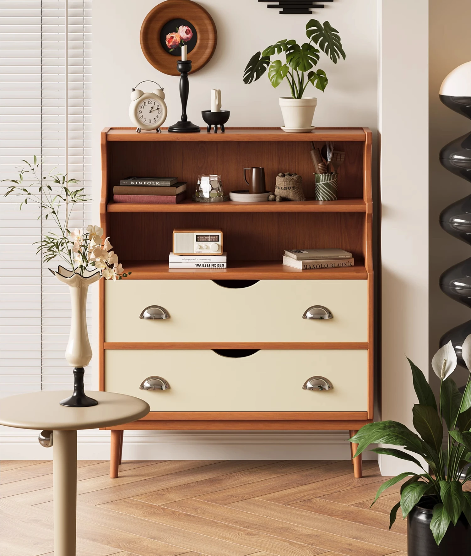 Solid wood simple dining side cabinet household living room kitchen bedroom wall shelf small cabinet
Solid wood simple dining side cabinet household living room kitchen bedroom wall shelf small cabinet