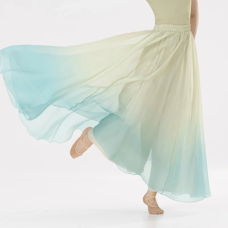 Classical Wide Leg Dance Skirt Pants Color Gradient Culottes Elastic Waist Loose Trouser Double Layered Practice Divided Skirt
Classical Wide Leg Dance Skirt Pants Color Gradient Culottes Elastic Waist Loose Trouser Double Layered Practice Divided Skirt
